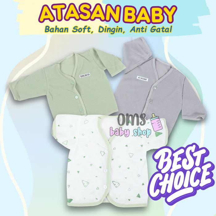 DIGICO! Baju Bayi Model Kancing Premium | Atasan Bayi DIGICO Soft Material Best Choice