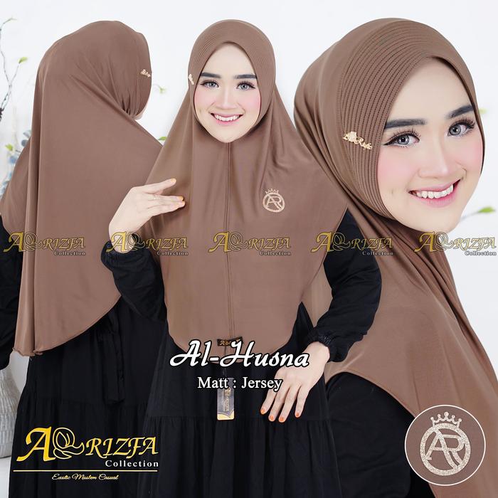 SS AR-RIZFA Daily Hijab Segitiga Instan Al Husna Pet Sabit Jilbab Dewasa Hijab Terbaru by Syaqeena