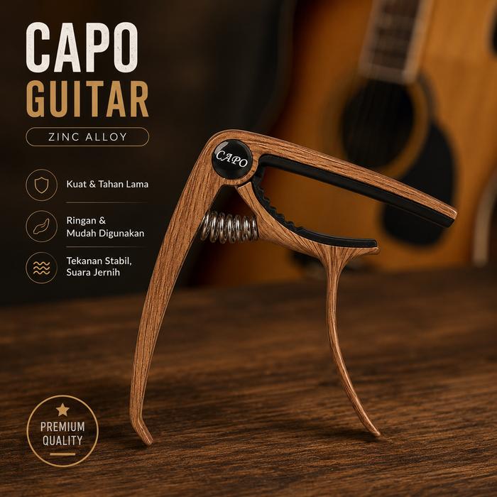 Permata Mall | Capo Gitar Zinc | Capo Gitar Akustik | Bridge Pin Remover