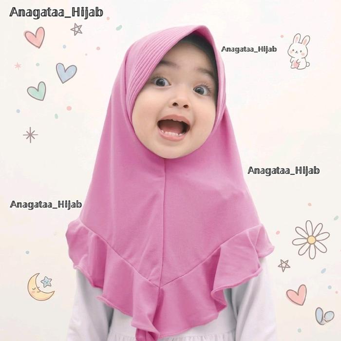 Hijab Anak Bayi 0-2 Tahun Alena lena Jilbab anak bayi Muslim hijab bayi Perempuan Instan Kerudung an