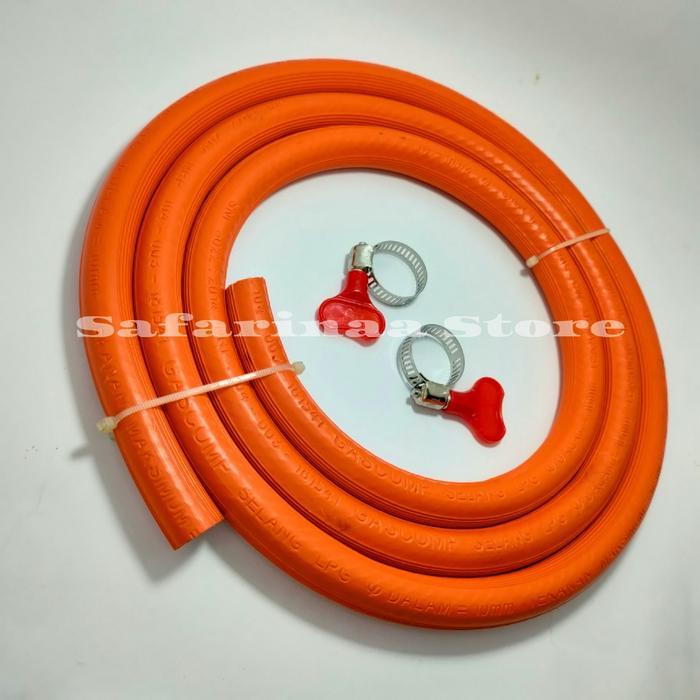 Selang Lpg Gas Lpg 3 Lapis Orange Gratis Klem Kuping