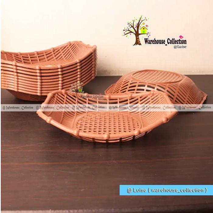 PER-6 BJ PIRING BAMBOO PERSEGI /PIRING GARIS /PIRING SAJI ESTETIK/PIRING PARCEL BUAH