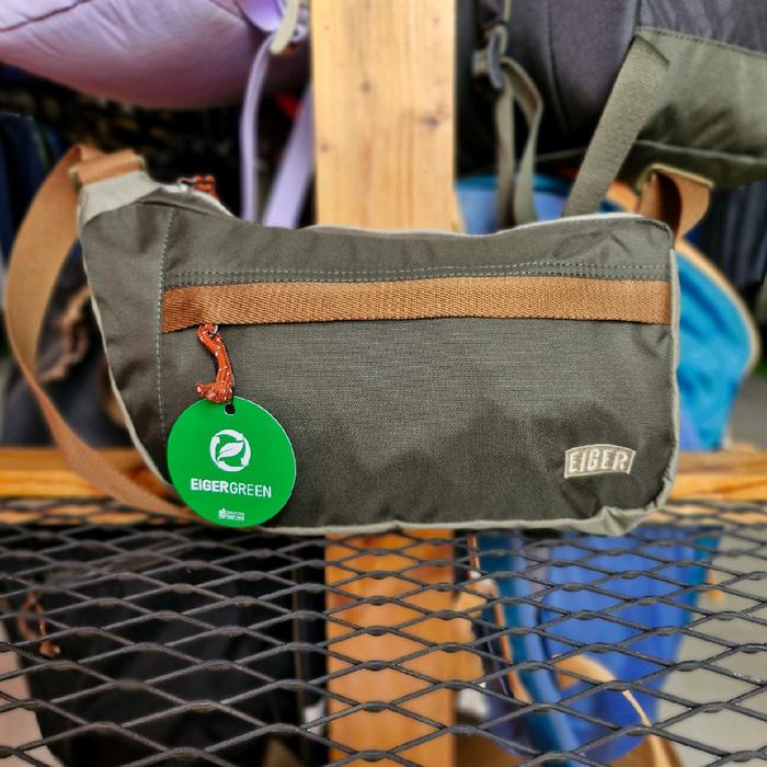 WAIST BAG EIGER 9602 WAGEN SLING BAG-1L-TAS SELEMPANG COWOK-DAILY FASHION USE PRIA-OLIVE