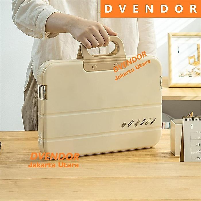 [DVENDORTOOL_01] Tas Folder Dokumen A4 Hardcase Transparan | Tempat Penyimpanan Berkas Arsip Sertifi