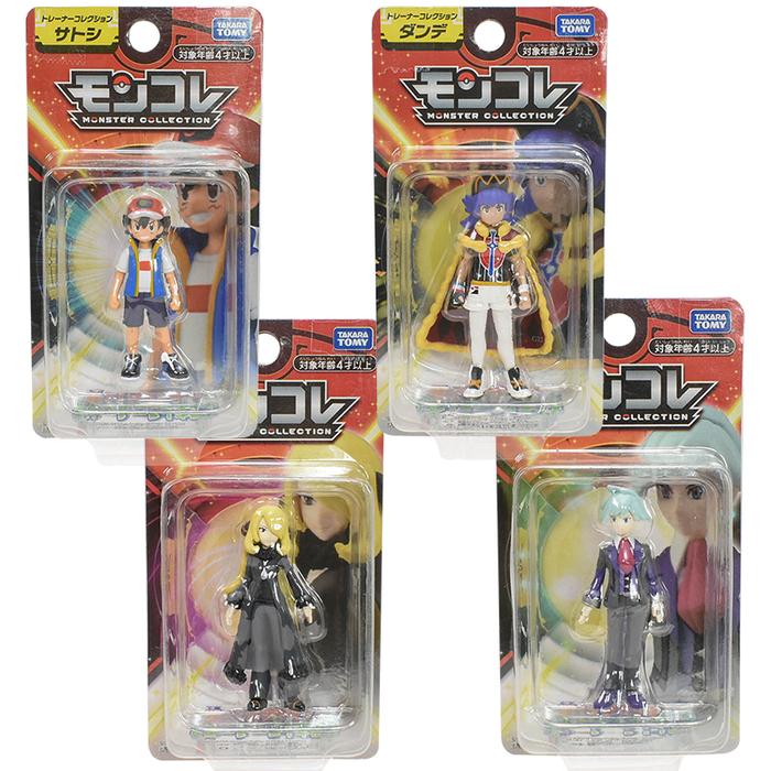 TOMY Pokemon Figure Original Ash Ketchum Leon Cynthia Steven Stone