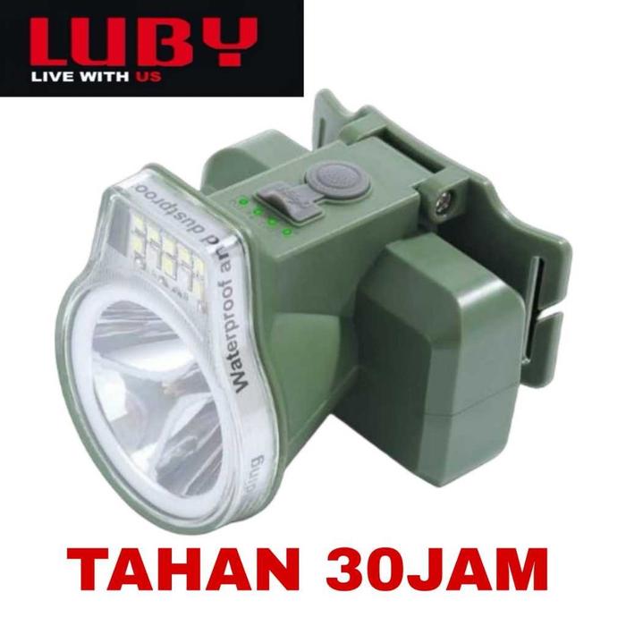 SENTER KEPALA LED LUBY L-1516L 20W TAHAN HINGGA 30JAM - MODE EMERGENCY -WATERPROOF