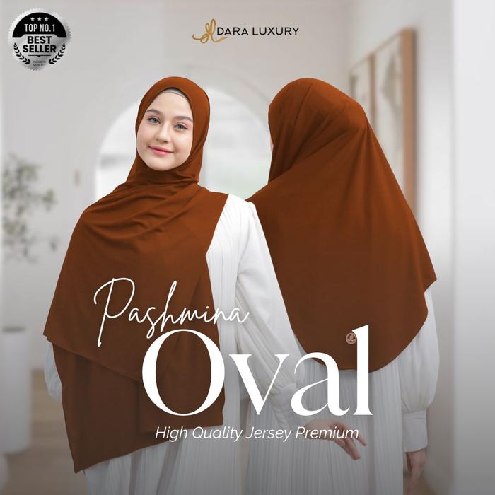 Dara Luxury | Nara | Jilbab Pashmina Jersey Premium Instan Oval | Pashmina Premium Bahan Lembut