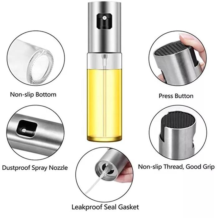 CL Botol Spray Minyak Kaca 100ml Wadah Tempat Minyak Goreng Wijen Parfum Bottle Kecap Asin Dapur Sem