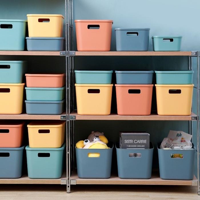 Kotak Storage Box Dengan Tutup Storage Box Multifungsi Serbaguna Bin Pantry Organizer Keranjang Peny