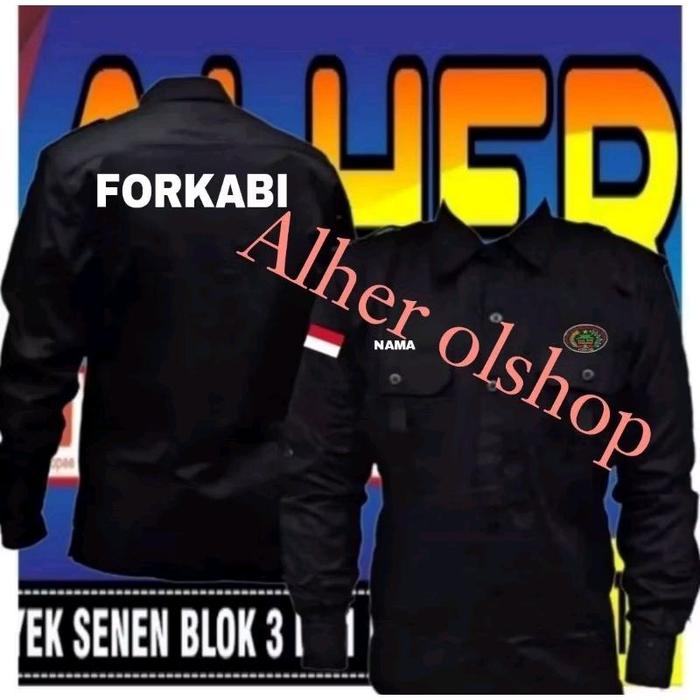 gratis nama kemeja FORKABI baju FORKABI seragam FORKABI Pdl FORKABI Pdh FORKABI seragam kerja FORKAB