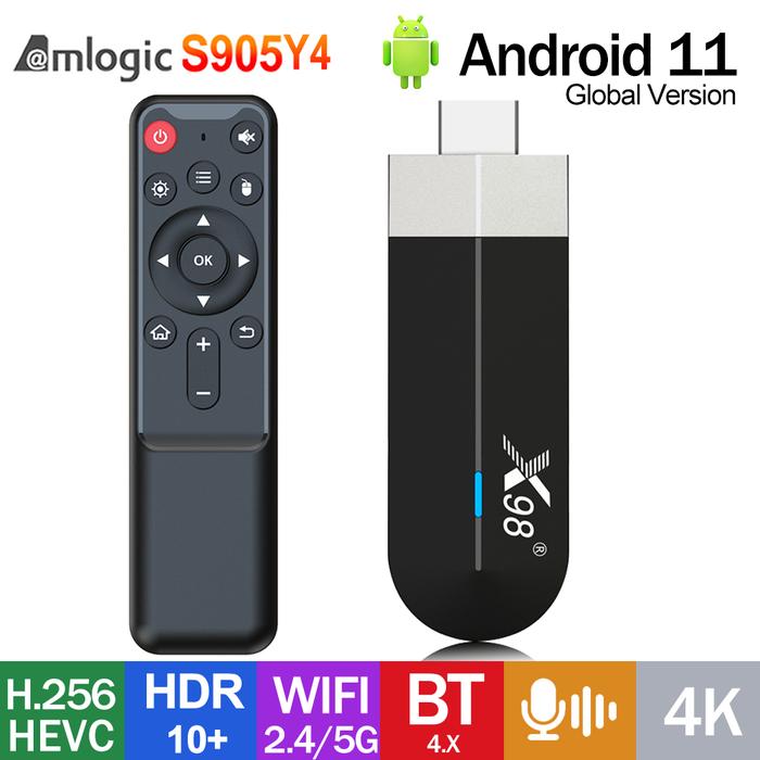 Mini X98 S500 TV Stick Android 11.0 Amlogic S905Y4 2G 16G 4G 32G TV