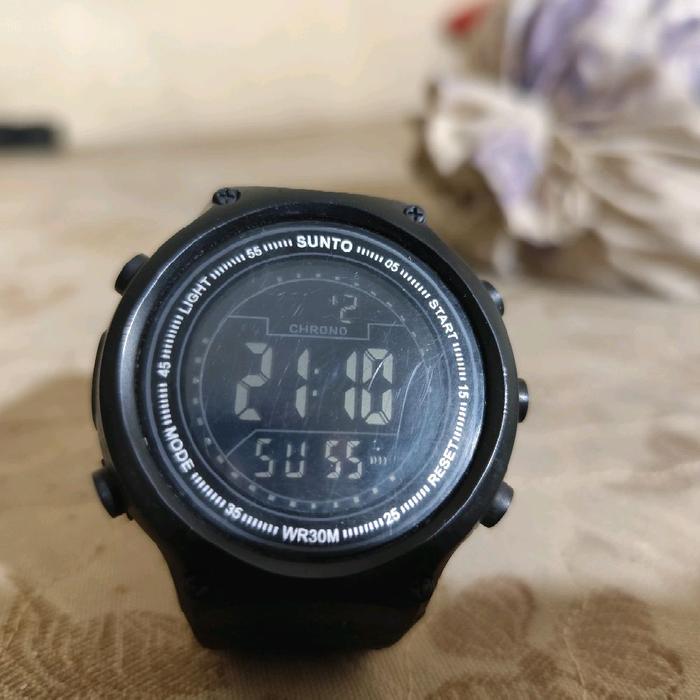 jam tangan digital sunto WR 30M original bekas