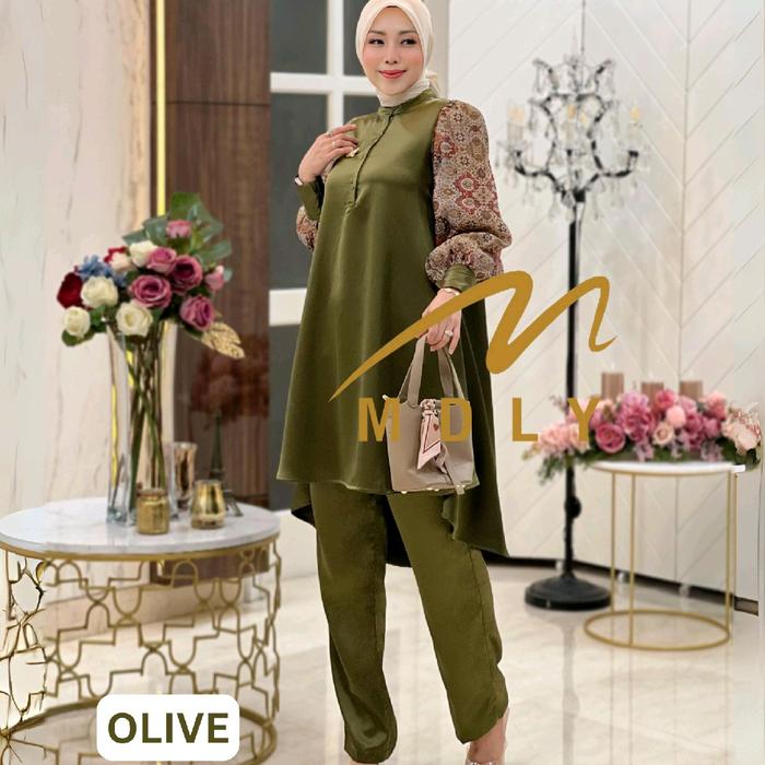 READY AEZAA SET BY MDLY ORIGINAL SETELAN BAJU WANITA DEWASA Cantik Mewah