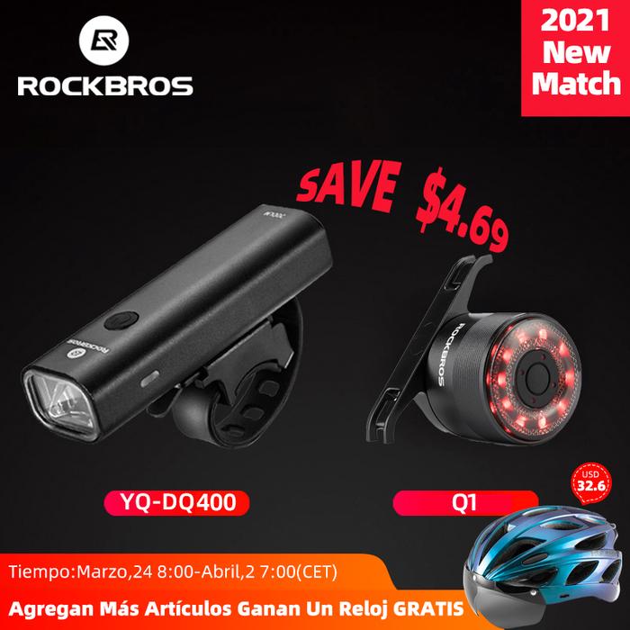 400LM Lampu Sepeda Lampu Depan ROCKBROS Lampu Depan Setang