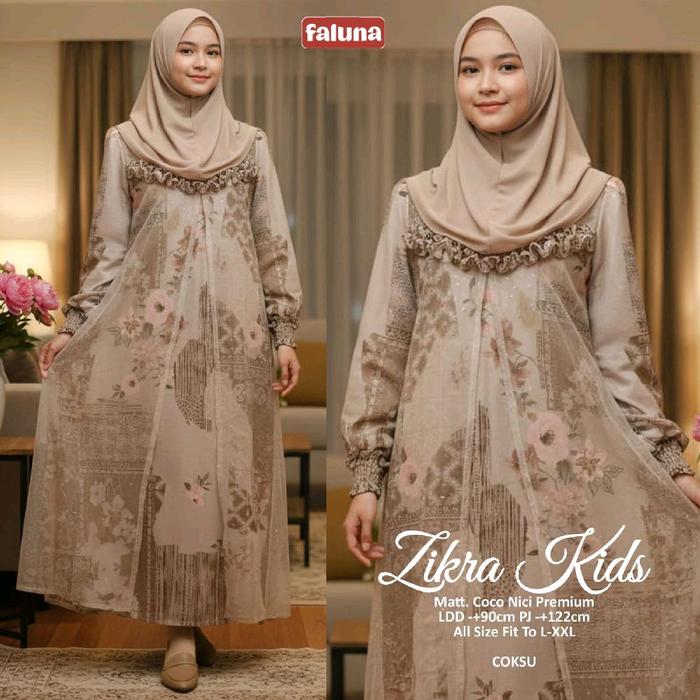 zikra dress bahan coco nici premium ld 90 pb 120