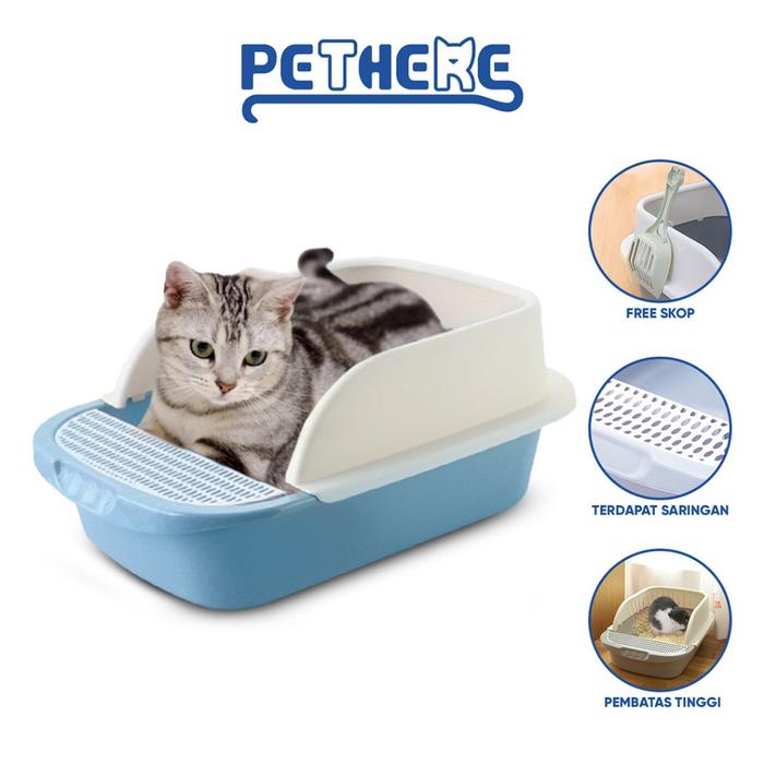 PET THERE Cat Litter Box M06/Pet Litter Box Kucing/Tempat Pup Toilet Kucing/Bak Pasir Kucing Anjing