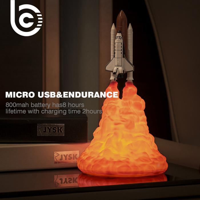 2022 Newest Dropship 3D Print Saturn V Lamps Rechargeable Night Light