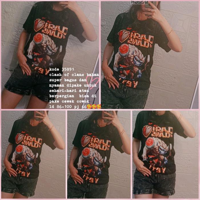 clash of clans (35891) atasan simpel Kaos Pendek Nyaman Sablon