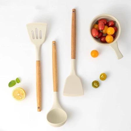 Bahan Silikon Kuat Alat Masak Tumis Goreng 3pcs Alat Masak Silicone Cooking Utensil Spatula Silicon