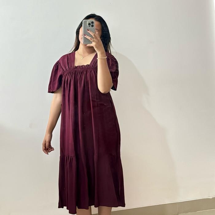 DASTER FUJI POLOS DADA KERUT // DASTER POLOS CANTIK DASTER POLOS