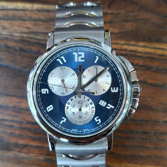 Montblanc summit Chronograph blue dial