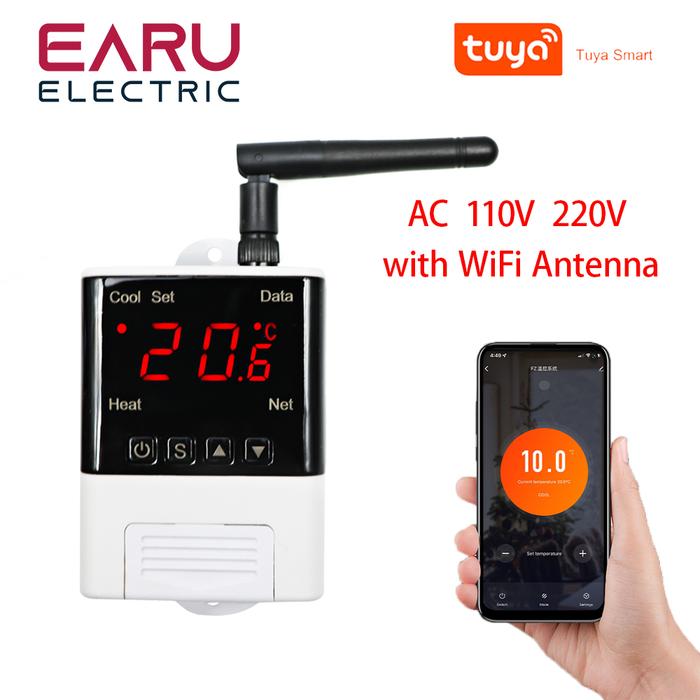 Wifi Thermostat Humidistat 12V 110V 220V Digital Temperature Humidity