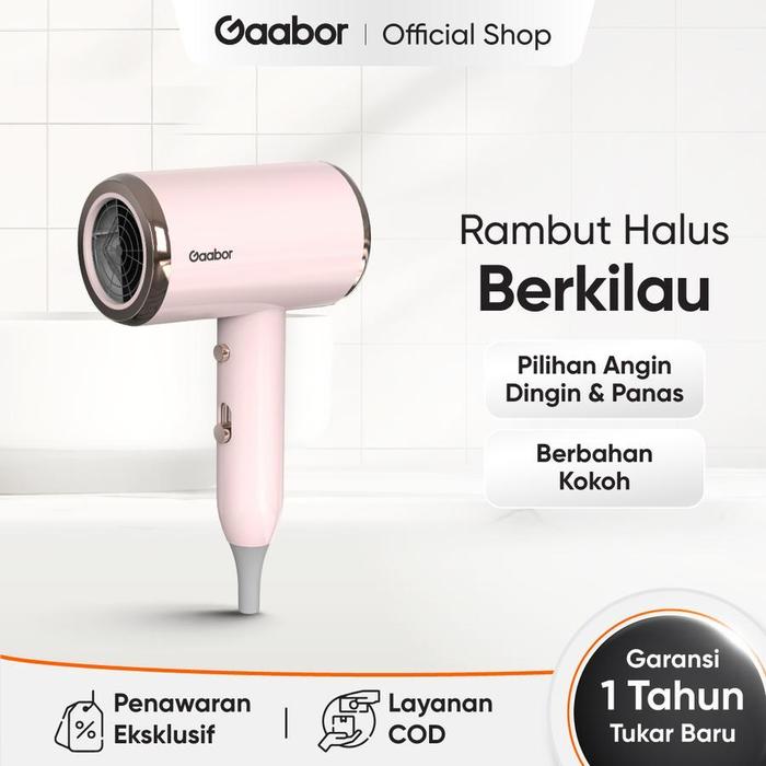 GAABOR Hair Dryer Mini Estetik Anion Pink 400W