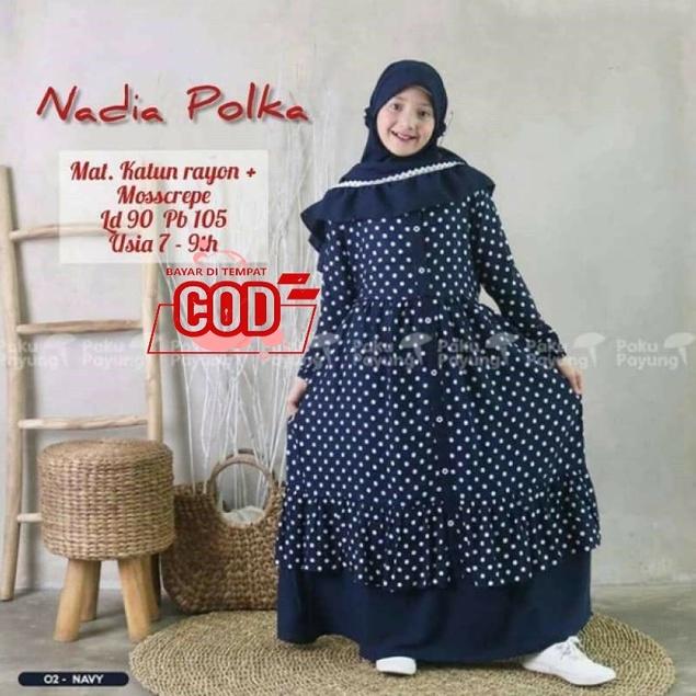 Gamis Anak Usia 7-12 Tahun Nadia kids Model Gamis Anak 2021
