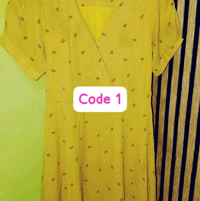 dres cantik dres sifon katun bunga bunga salur mini dress