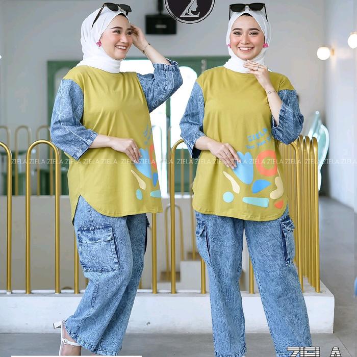 SET JEANS CARGO ZIELA JUMBO By. ZIELA