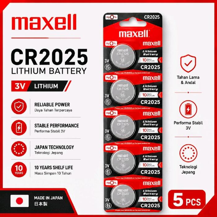 baterai jam tangan maxell cr2025 2025 bateray original