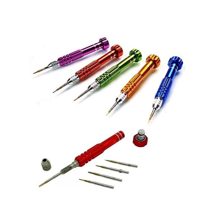 PM - Vibox Obeng Reparasi Hp Set 5in1 / Obeng Servis / Screwdriver Jam Tangan Ponsel Obeng Pegasi Or