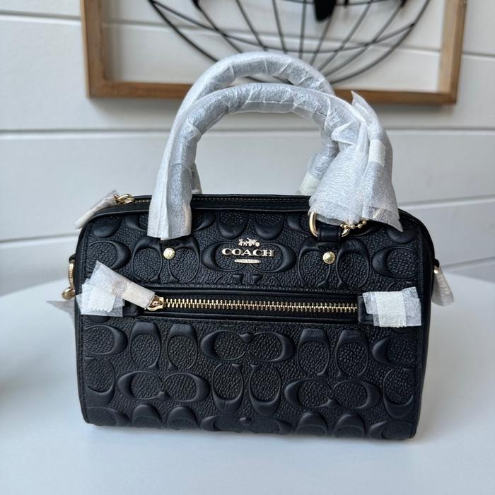 COACH Mini Rowan Crossbody Embossed Pillow Bag