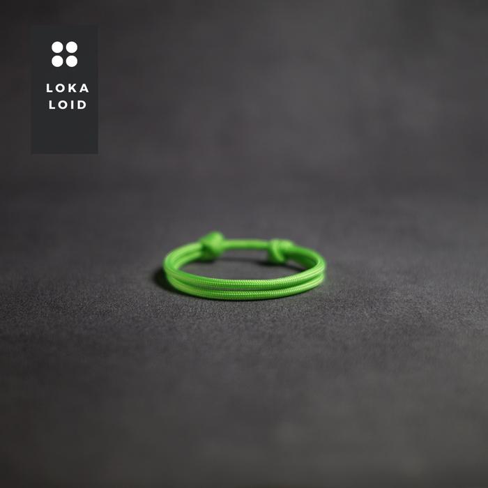 Gelang Tali Premium Paracord 550Lbs 4mm Gaya Sporty Warna Hijau Stabilo Casual