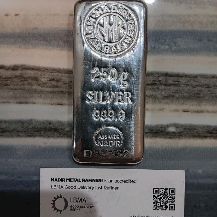 silver perak logam mulia 999,9 nadir @250 gr