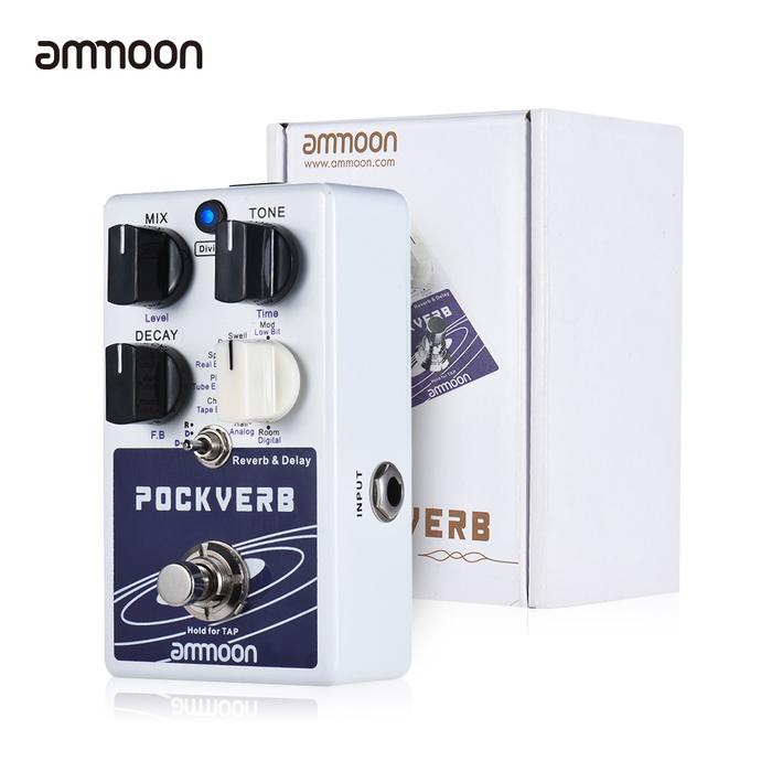 Ammoon Pockeng POCKLOOP Reverb & Pedal Efek Gitar Tunda 7 Efek Reverb