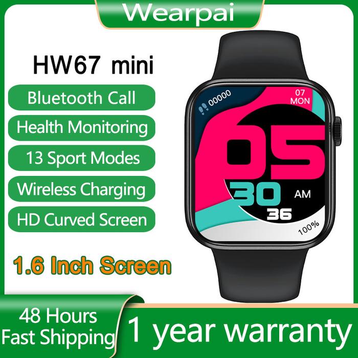 Newest HW67 mini Smartwatch Smart Watch Wireless Charging Bluetooth