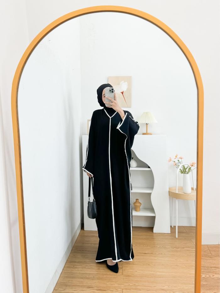 Abaya Arabian Modern Rawda | Dress Kaftan Crinkle Airflow | Kaftan Jumbo Simpel - By Aviza