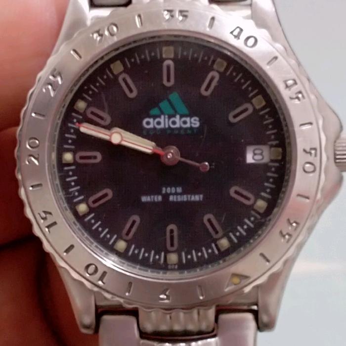 jam adidas second mesin swiss made