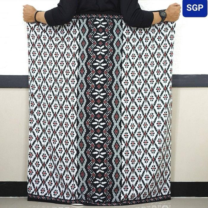 SARUNG BOTOL GOYOR SALJU HITAM MERAH