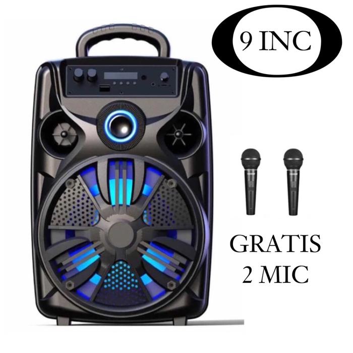 Speaker ukuran Besar SQRS-855 Gratis 2 mic/Speaker karaoke/Speaker Portable/Speaker Bluetooth/Speake