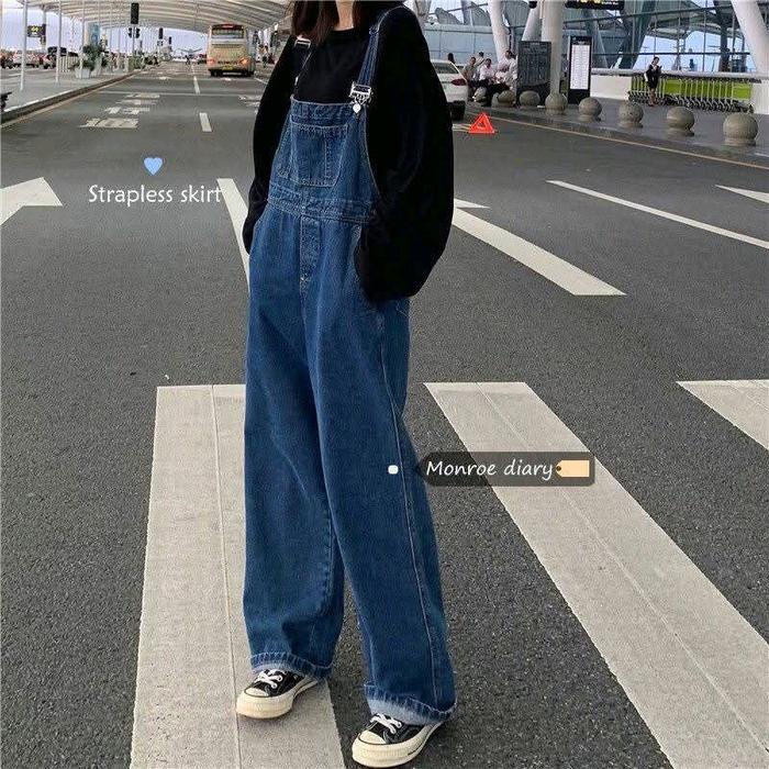 overal jeans kodok skena Denim Cutbray Panjang Pria Celana