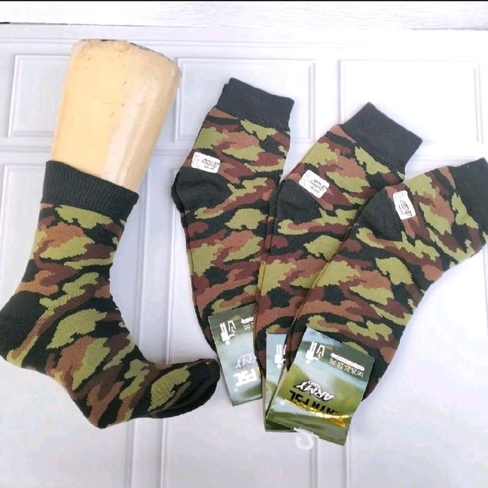 kaos kaki PDI TNI POLRI tebal seebetis Pria Dewasa Panjang Katun Pendek Wanita Motif Hitam Sport Cow