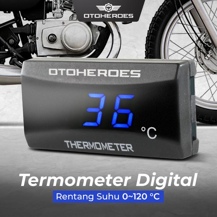 Permata Mall | Termometer Radiator Mobil | Pengukur Suhu Mesin | Termometer Digital Air