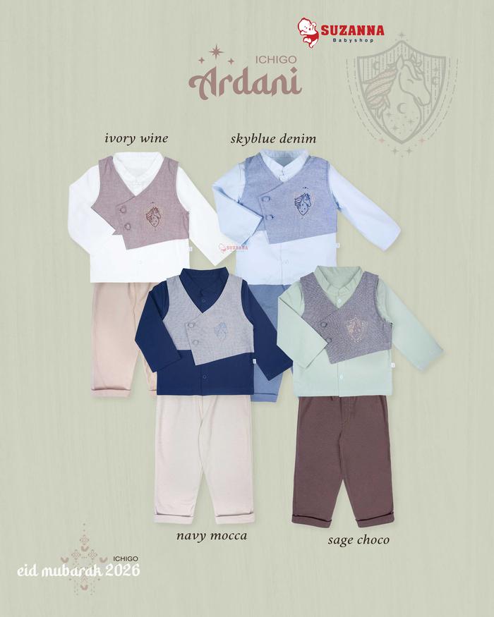 ICHIGO Setelan Panjang Lebaran Vest Boy Ardani - Baju Raya Cowok