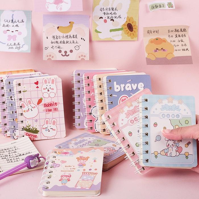 buku catatan kartun/NOTEBOOK RING MOTIF / BUKU CATATAN RING