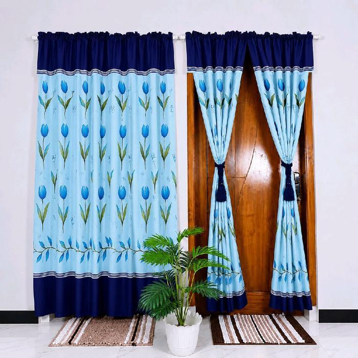 GORDEN SERUT MOTIF BUNGA UKURAN 100X200, GORDEN JENDELA MINIMALIS MOTIF TERLENGKAP
