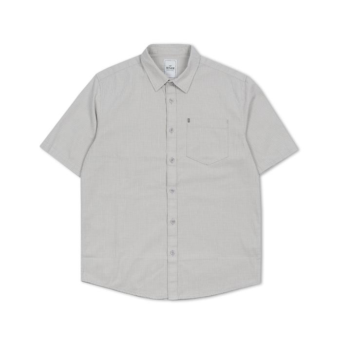 MGee Kemeja Pria Lengan Pendek SHirt Regular ALTO C128 Light Grey