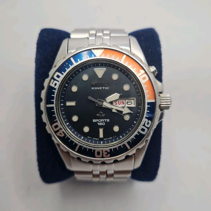 Jam Tangan Kinetic Diver Pepsi 5M43 OA49 (1st Edition of Seiko Pepsi)