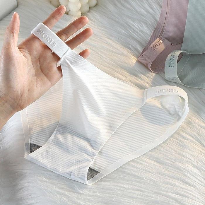 CD Underwear Celana Dalam Wanita New Mid Waits Motif Garis Garis Elastic Fabric Fast Sweat All Colou